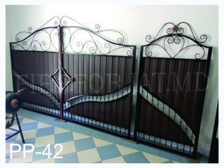 Porti din fier forjat, garduri, balustrade, gratii, balustrade inox, copertine auto foto 5