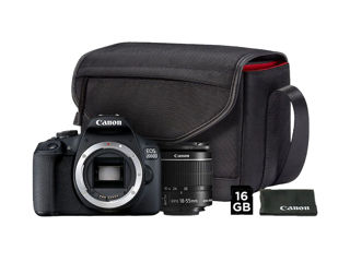 Canon EOS 2000D DSLR Starter Kit with EF-S 18-55mm IS II Lens, Bag & Card