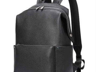 Rucsac unisex din piele naturala, negru