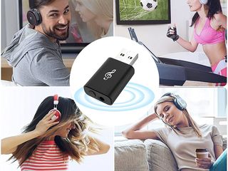 Bluetooth USB AUX Transmitter, Bluetooth 5.0 Transmitter Receiver Adapter with 3.5mm Jack foto 4