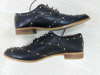 Pantofi Oxford, piele naturala, marca Zara