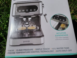 Espressor / Кофеварка рожковая Gorenje ESCM15DBK foto 2