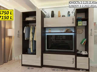 Credit ! Living.Mobila dulapuri.LDSP.Fabrica de mobilă.Стенки-ливинг из ЛДСП.Меб фабрика foto 4