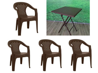Set - mobilier de gradina masa cu 4 scaune - la cel mai bun pret