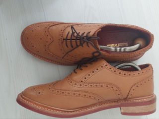 Samuel Windsor-Made In England-Броги-Brogue-Natural Leather foto 7