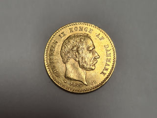 Vind 2 monede anticvar de aur proba 900/anul 1873/anul 1877 fiecare are 4.5 grame/total 9 grame/ foto 2