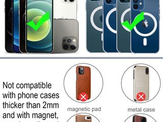 Suport magnetic pentru Telefon autoMag Safe pentru iPhone 13/13 Pro Max/13 Mini/ 12 Pro Max12 Pro foto 3