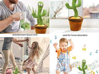 Симпатичная и веселая плюшевая игрушка кактус умеет танцевать, петь и подражать малышу foto 6