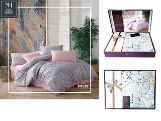Постельное белье 1сп Newhome Poplin Firuze, 100% х/б