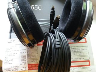 Наушники Sennheiser HD 650 .  Наушники новые неиспользованные - потому что для них нужно мощный  уси foto 9