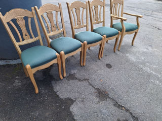 4 scaune din lemn natural. foto 2