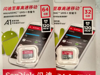 MicroSD SanDisk Ultra 32, 64Gb originale