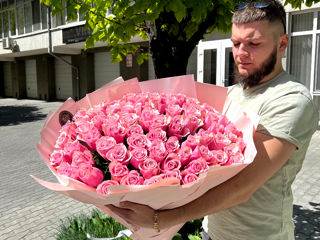 101 роза Голанские оптом свежие/ trandafiri proaspeți olandezi foto 8