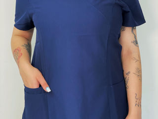 Bluza medicală pentru femei ferox woman - bleumarin / женская медицинская рубашка ferox woman - т... foto 1