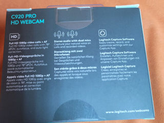 Новая Logitech C920 Pro HD / 1080P/30 Fps,15 Mp, Autofocus, Glass Lens, Stereo Mic foto 3