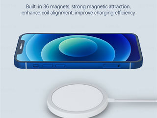 MagSafe Wireless Charger Magnetic 15W Беспроводное зарядное устройство 15 ватт foto 4