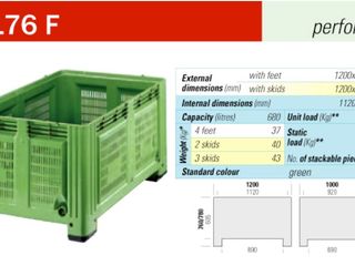 Container din plastic - Boxpalet , pentru fructe/legume Oferta limitata 135 euro cu TVA foto 5