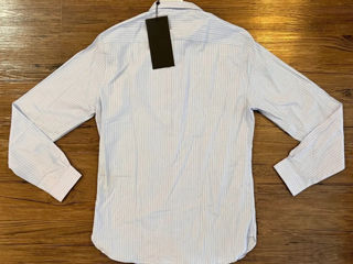 The Kooples Men's Casual/ Dress Shirt Slim Blue Striped Cotton Size  M, L, XL foto 7