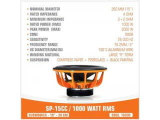 SUBWOOFER SP-15CC - 1000W RMS foto 5