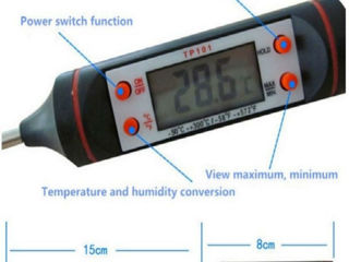Termometru cu tija /пищевой цифровой термометр, nou, 120 lei foto 3