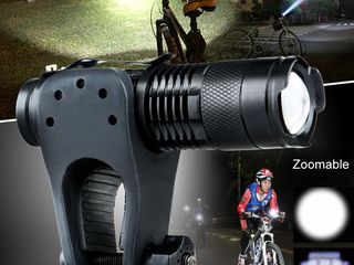 Lanterna de buzunar si far de bicicleta 2 in 1, 2000 lumeni! foto 5