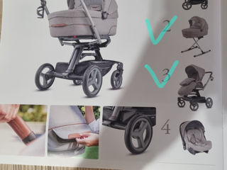 Pătuc și Carucior/коляска Inglesina Quad Quattro System 4 in 1 foto 8