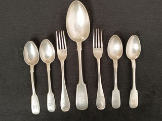 Russian Silver 84 samples Forks and teapots and spoons. Alexander II,1880-1881. Alexander III. 1886. foto 2