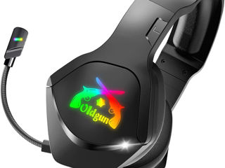 Casti Gaming LED RGB cu Microfon 3.5mm jack foto 3