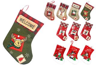 Cizmulita De Craciun Pentru Cadouri 23X19Cm "Welcome Santa"