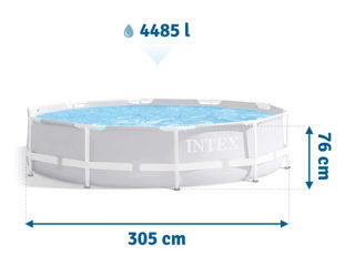 Бассейн Intex Premium 305x76см, 4485 литров, 9в1, 26700, Бесплатна доставка, Гарантия, Скидки foto 4