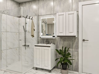 Мебель в ванную МДФ глянец/мат.Фабрика. Mobilier baie MDF lucios/mat (high gloss).De la producator. foto 0