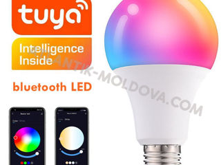 Умная, многоцветная LED лампочка Tuya-15 ВТ. Smart lamp  led foto 2