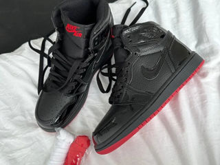 Nike Air Jordan 1 Retro High Patent Black/Red Unis3x