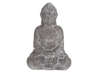 Statuie "Buddha Asezat" 28Cm, Gri