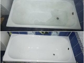 Vopsirea cazilor de baie fontă(ciugun),metal,acril ekopel 2k !!! durata  20 ani. реставрация ванн foto 12