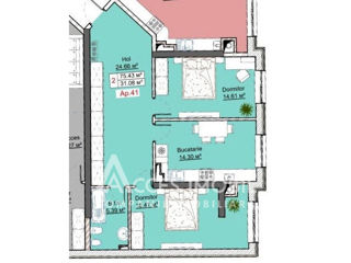 Apartament cu 2 camere, 102 m², Centru, Chișinău foto 3