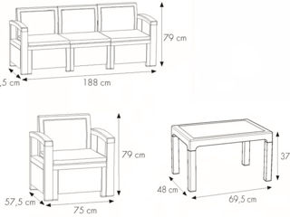 Set mobilier de grădină  modernă și calitativă foto 3