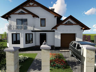 Casă de locuit individuală cu 2 niveluri / stil clasic / 248m2/ arhitect / 3D / proiecte foto 1