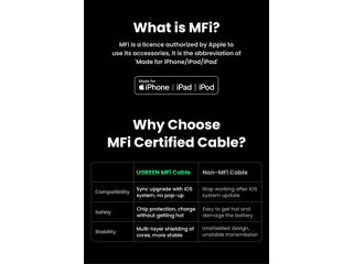 Cablu iPhone Ugreen, MFI, USB Type-C la Lightning,1,5 m, Verde foto 20