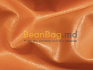 BeanBag Piramida XL din Ecopiele culoare Oranj foto 2