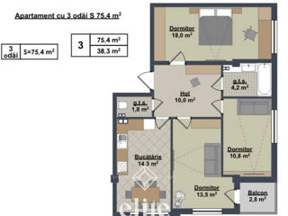 Apartament cu 2 camere, 57 m², Centru, Ialoveni foto 15