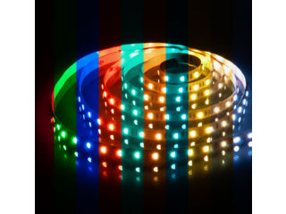 Bandă LED 5mm Multicolor RGB 3535 120d/m 24V 12W/m IP20 (5 metri) Banda LED este utilizată pentru de