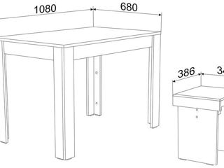 Set de masă cu taburete de calitate înaltă foto 3