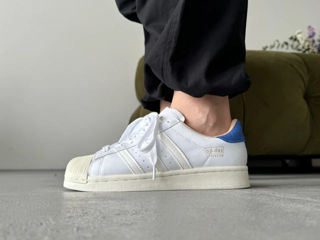 Adidas Superstar White/Blue Unisex foto 6