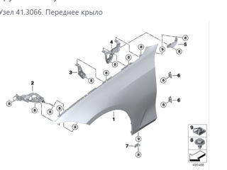 Кронштейны крыла BMW g20 41007488119, 41008495775 foto 3