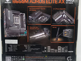 Gigabyte B650M Aorus Elite AX AM5 , AMD B650 M-ATX,WiFi 6E,Garantie! foto 2