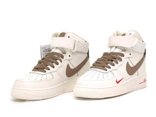 Nike Air Force 1 High Beige/Red Unisex foto 3