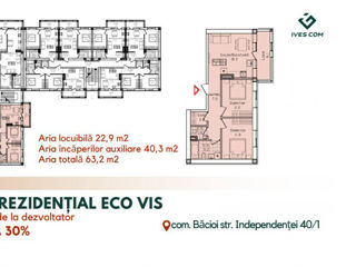 Apartament cu 2 camere, 63 m², Centru, Bacioi, Chișinău mun. foto 6