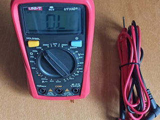 Multimeter digital ЖК дисплей с подсветкой, чехол противоударный, подставка откидная, 2 щупа, новый foto 2