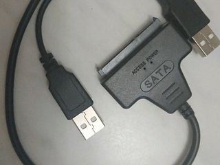 Кабель-адаптер HDD/SSD 2.5" SATA to USB. Адаптер USB 2.0 to DVDrom miniSATA. foto 1